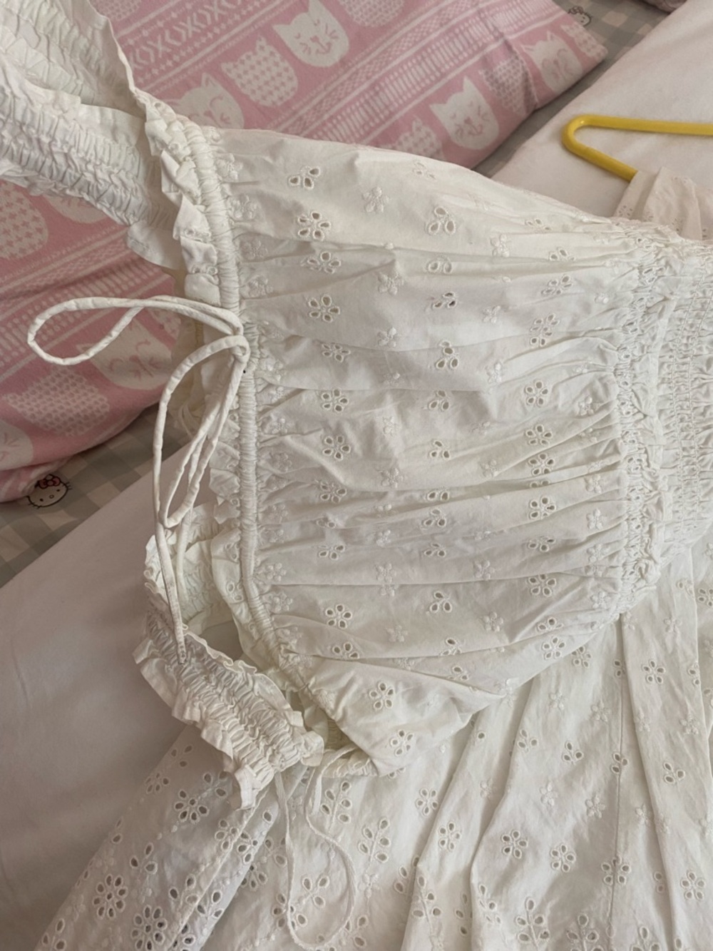 GAP x DOEN White Eyelet Ruffle Dress